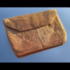 Vintage Gold Threaded Clutch